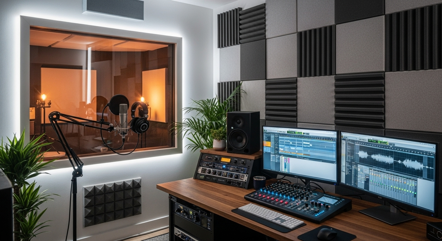 Professional podcast recording studio